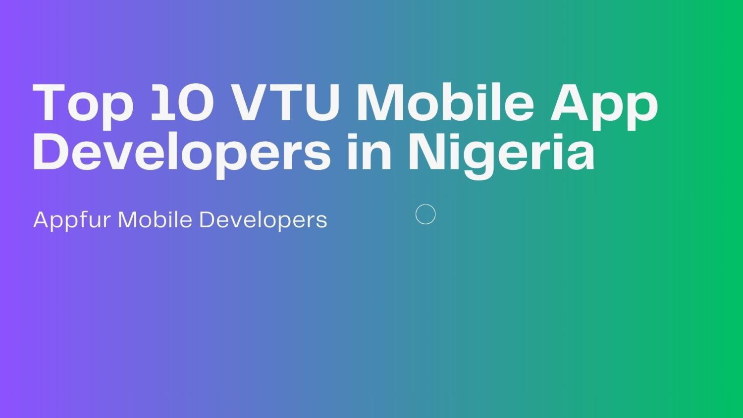 Vtu Developer Top 10 VTU Mobile App Developers in Nigeria - Appfur